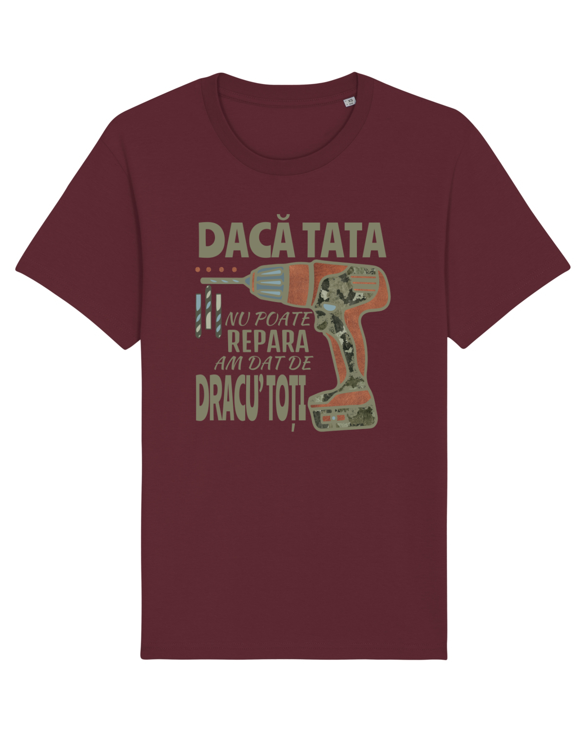Tricou mânecă scurtă Unisex Rocker Burgundy