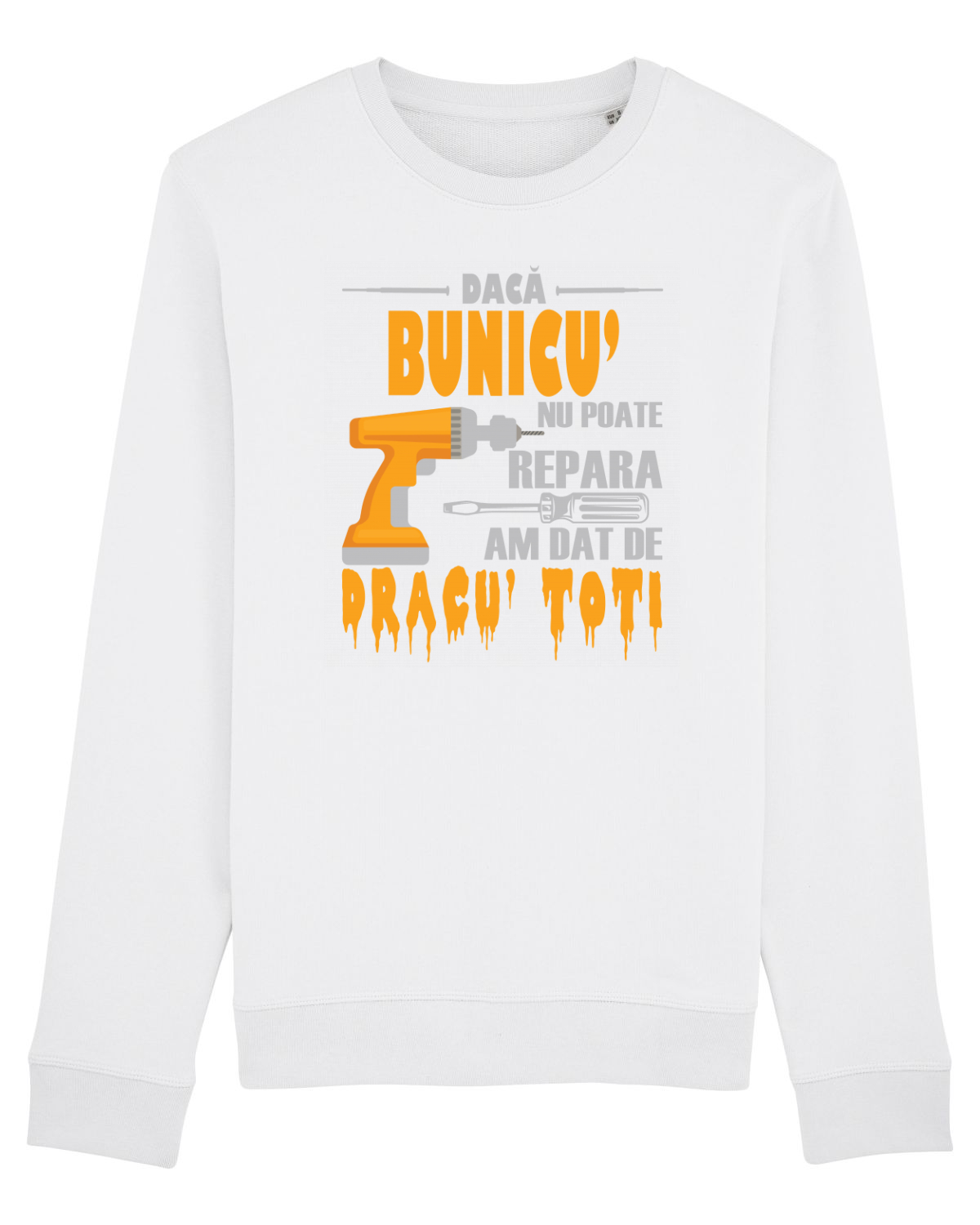 Bluză mânecă lungă Unisex Rise White