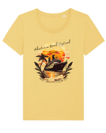 ADVENTURE ON BOARD - V1 Tricou mânecă scurtă guler larg fitted Damă Expresser