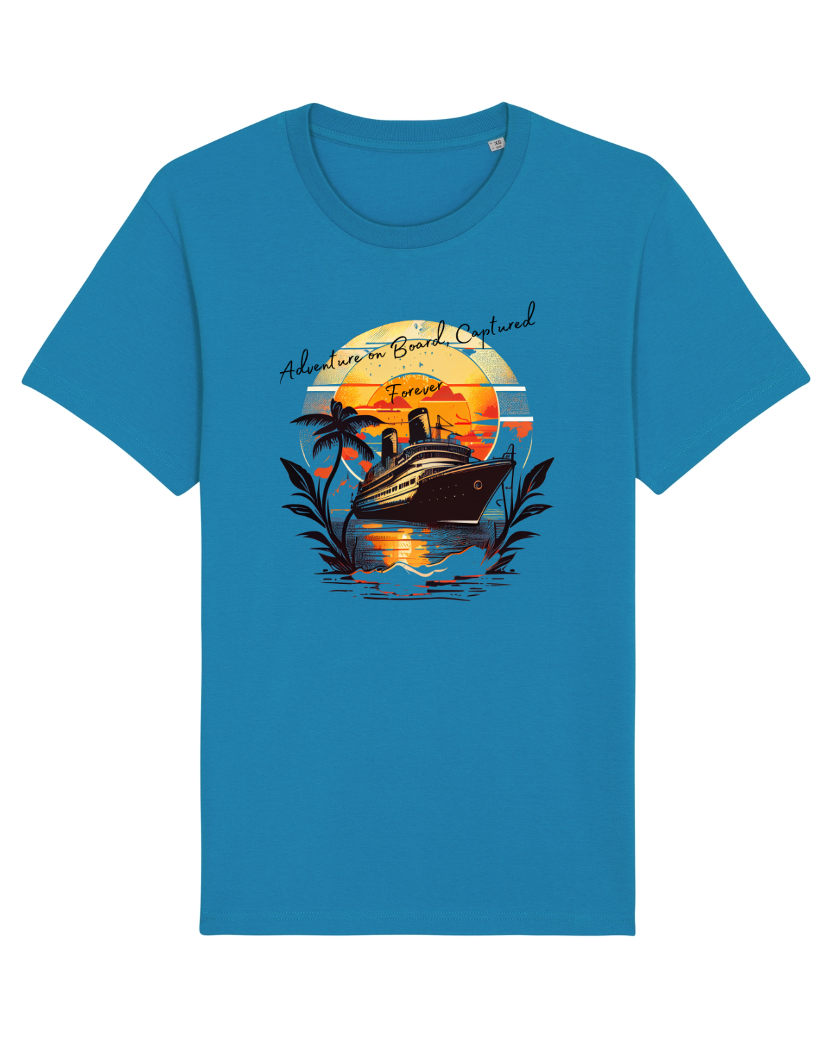 Tricou mânecă scurtă Unisex Rocker Azur