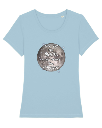 Aim for the moon Sky Blue