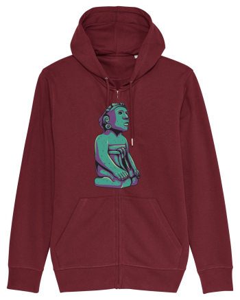 Aztec Statue Burgundy