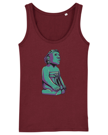 Aztec Statue Burgundy