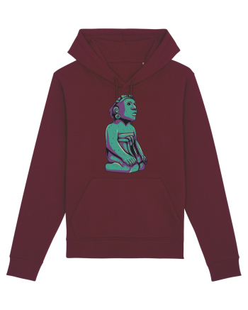 Aztec Statue Burgundy