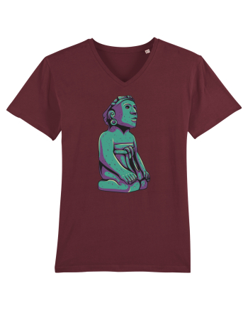 Aztec Statue Burgundy