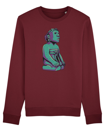 Aztec Statue Burgundy