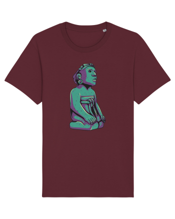 Aztec Statue Burgundy
