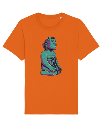 Aztec Statue Bright Orange