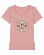 Bravery And Stupidity Tricou mânecă scurtă guler larg fitted Damă Expresser