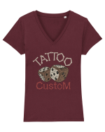 Tattoo Custom Tricou mânecă scurtă guler V Damă Evoker
