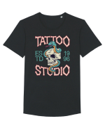 Tattoo Sudio Tricou mânecă scurtă guler larg Bărbat Skater