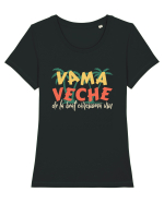 Vama Veche de la beat carciuma vin Tricou mânecă scurtă guler larg fitted Damă Expresser