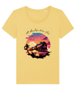 ALL ABORD - V3 Tricou mânecă scurtă guler larg fitted Damă Expresser