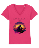 RIDE THE ACTION - V1 Tricou mânecă scurtă guler V Damă Evoker