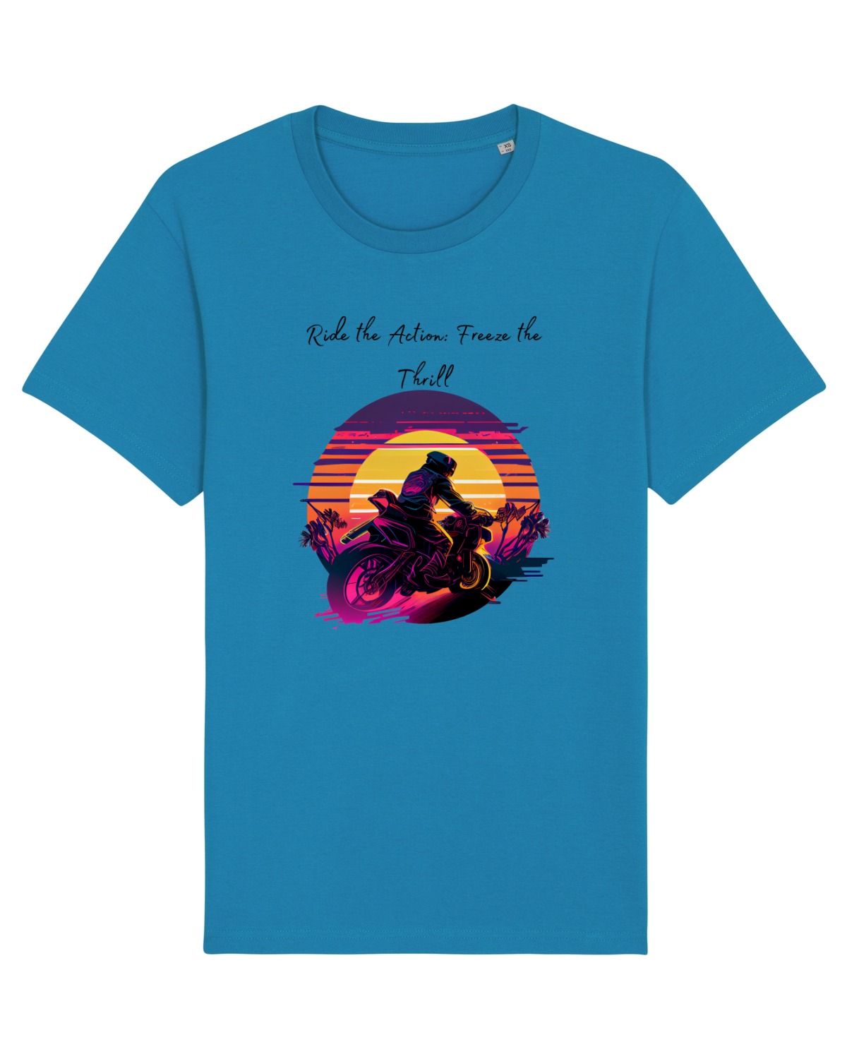 Tricou mânecă scurtă Unisex Rocker Azur