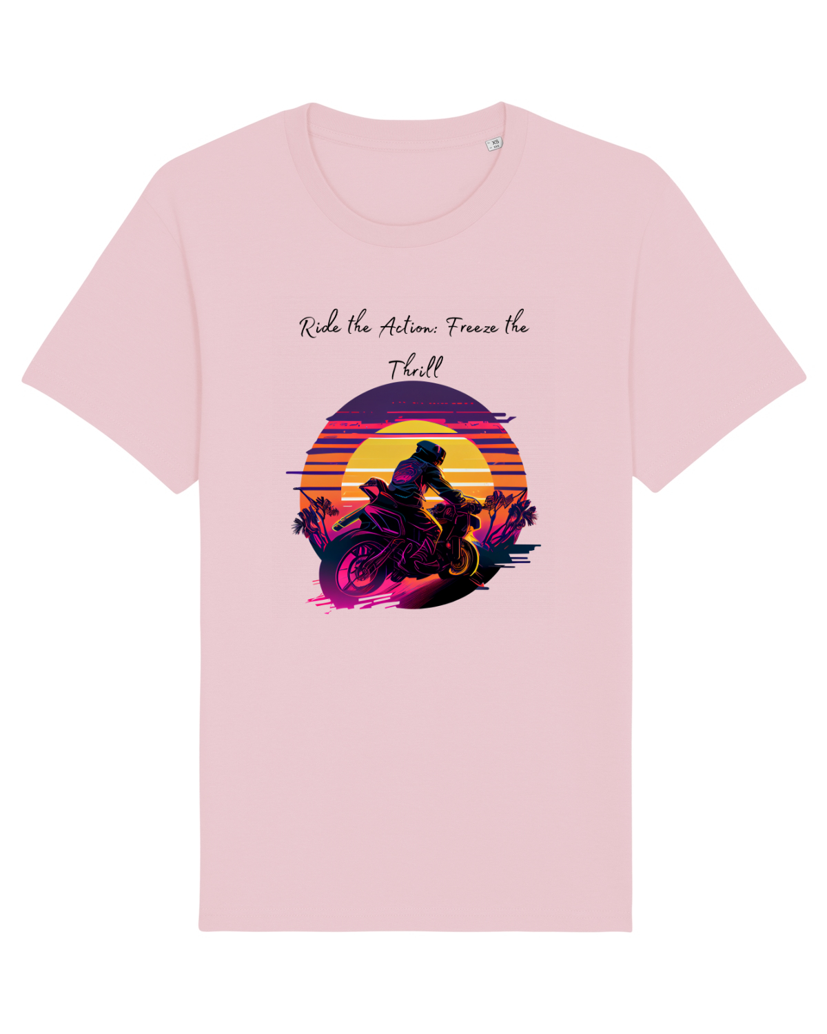 Tricou mânecă scurtă Unisex Rocker Cotton Pink
