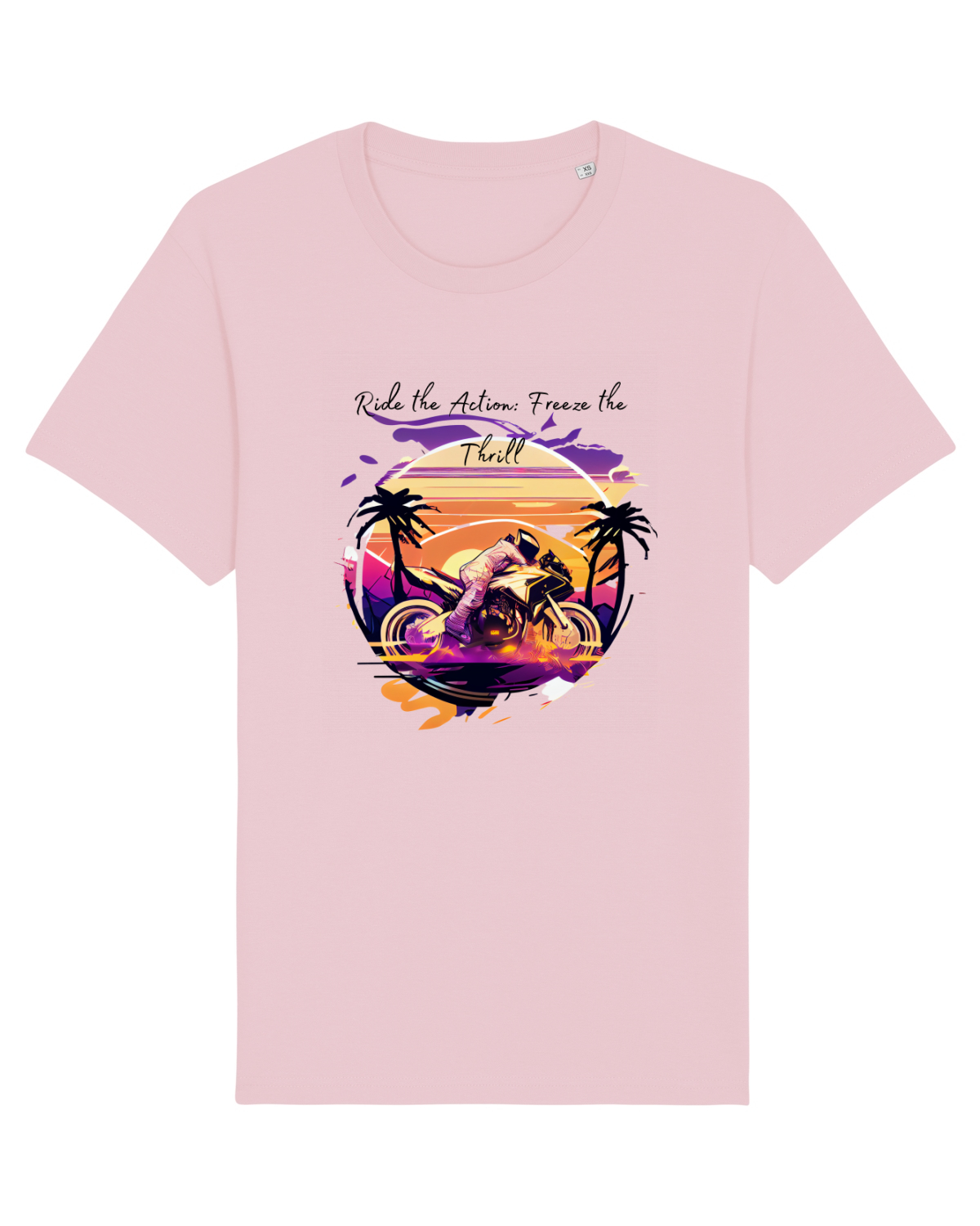 Tricou mânecă scurtă Unisex Rocker Cotton Pink