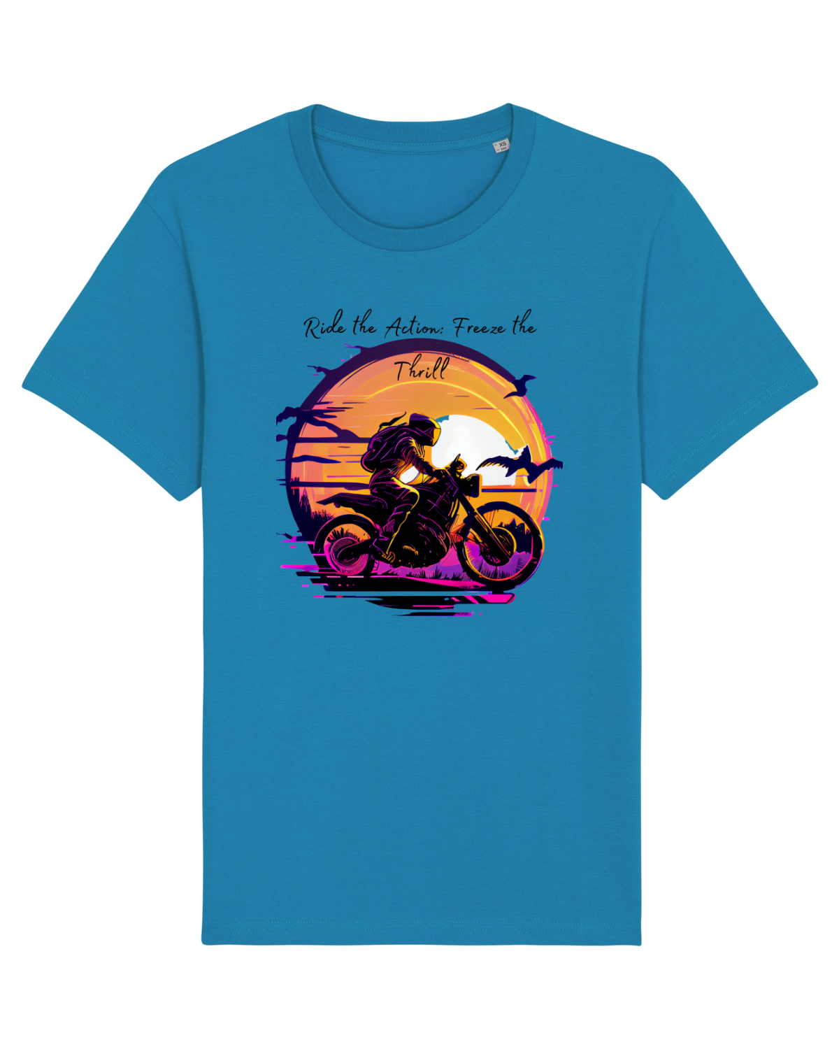 Tricou mânecă scurtă Unisex Rocker Azur