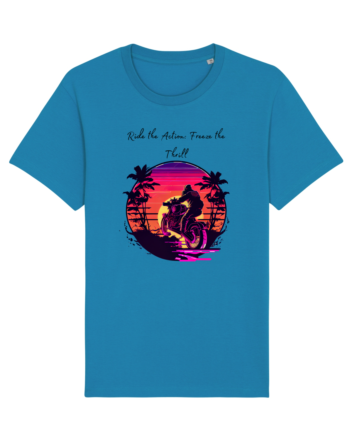 Tricou mânecă scurtă Unisex Rocker Azur