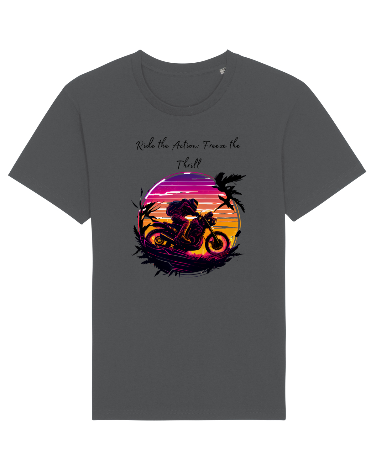 Tricou mânecă scurtă Unisex Rocker Anthracite