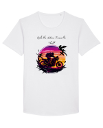 RIDE THE ACTION - V5 Tricou mânecă scurtă guler larg Bărbat Skater