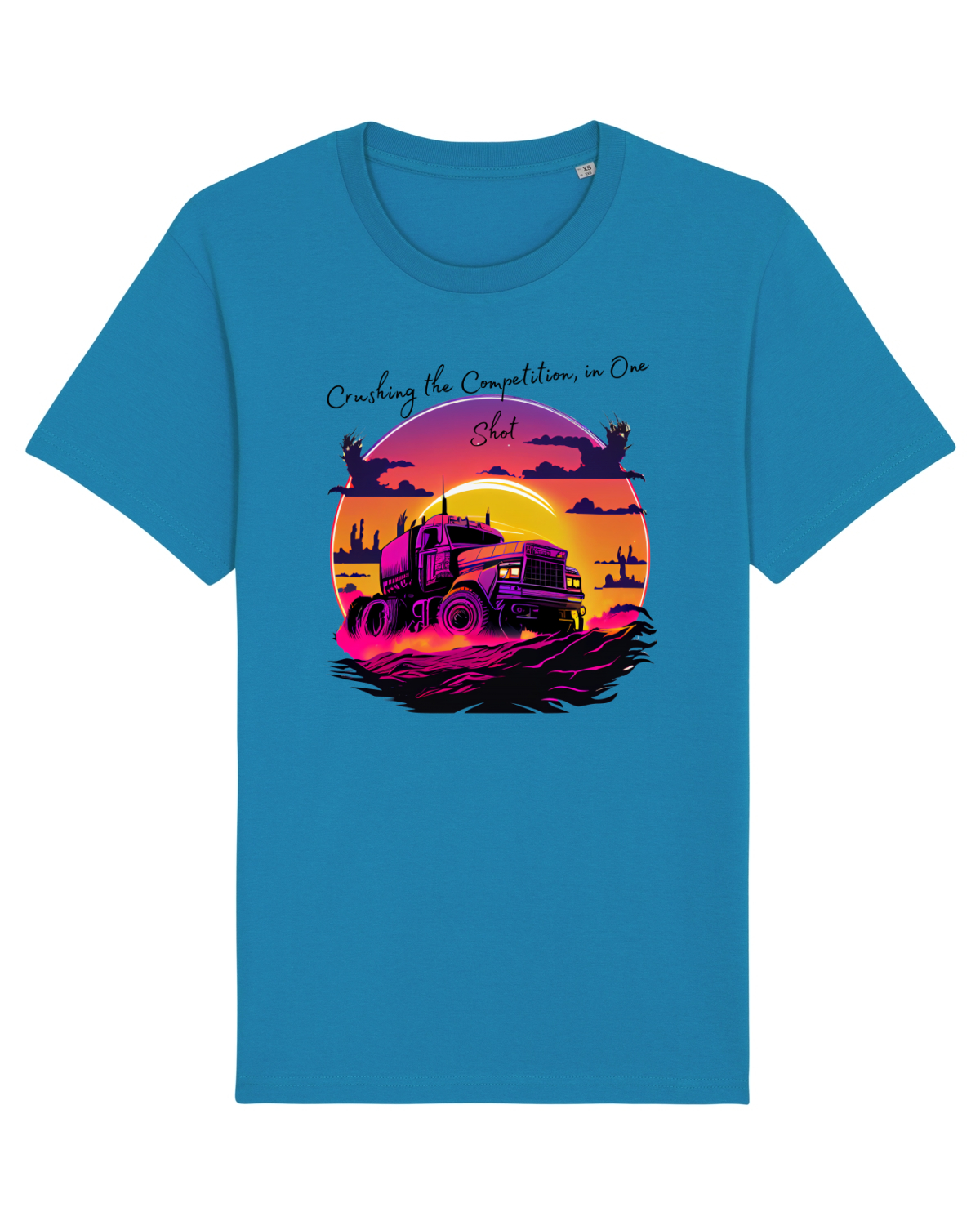 Tricou mânecă scurtă Unisex Rocker Azur