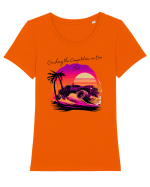 MONSTERTRUCK - V4 Tricou mânecă scurtă guler larg fitted Damă Expresser