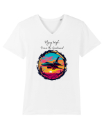 FLYING HIGH Tricou mânecă scurtă guler V Bărbat Presenter