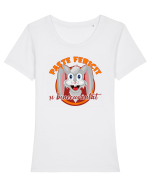 Paște fericit și binecuvântat Tricou mânecă scurtă guler larg fitted Damă Expresser