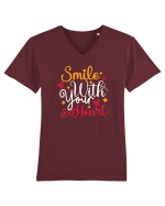 SMILE Tricou mânecă scurtă guler V Bărbat Presenter
