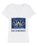 Breathe into Your Backbends Tricou mânecă scurtă guler V Damă Evoker