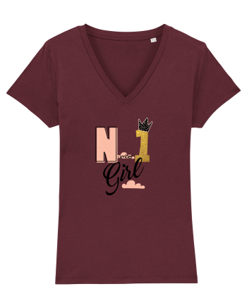 No 1 Girl Burgundy