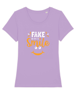 SMILE Tricou mânecă scurtă guler larg fitted Damă Expresser
