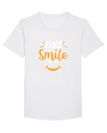 SMILE Tricou mânecă scurtă guler larg Bărbat Skater