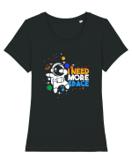 SPACE Tricou mânecă scurtă guler larg fitted Damă Expresser