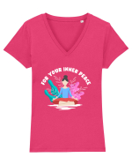 For Your Inner Peace Tricou mânecă scurtă guler V Damă Evoker