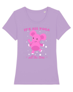 It's All Yoga All the Time Tricou mânecă scurtă guler larg fitted Damă Expresser
