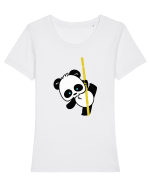 Panda Tricou mânecă scurtă guler larg fitted Damă Expresser