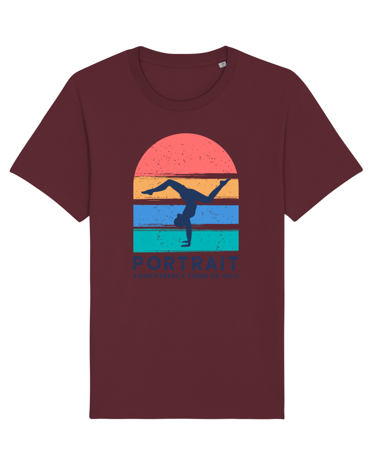 Tricou mânecă scurtă Unisex Rocker Burgundy