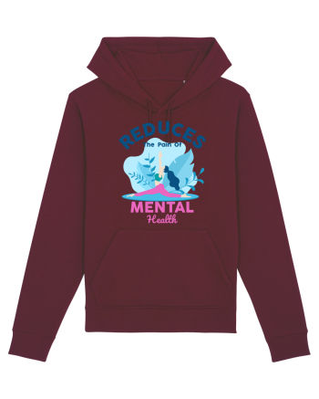 Reduces the Pain of Mental Health Burgundy