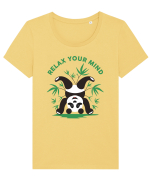 Relax Your Mind Tricou mânecă scurtă guler larg fitted Damă Expresser