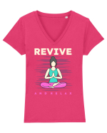 Revive and Relax Tricou mânecă scurtă guler V Damă Evoker