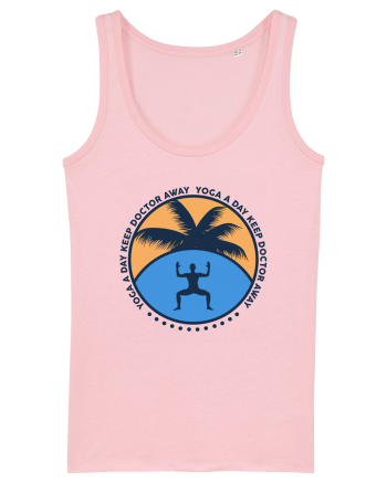 Yoga a Day Keep Doctor Away Cotton Pink