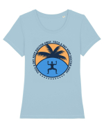 Yoga a Day Keep Doctor Away Tricou mânecă scurtă guler larg fitted Damă Expresser