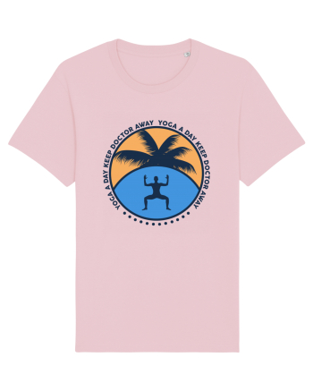 Yoga a Day Keep Doctor Away Cotton Pink