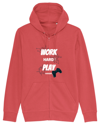Work Hard Play Harder Carmine Red