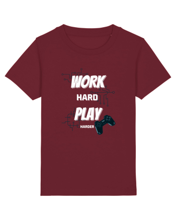 Work Hard Play Harder Burgundy