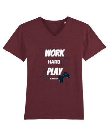 Work Hard Play Harder Burgundy