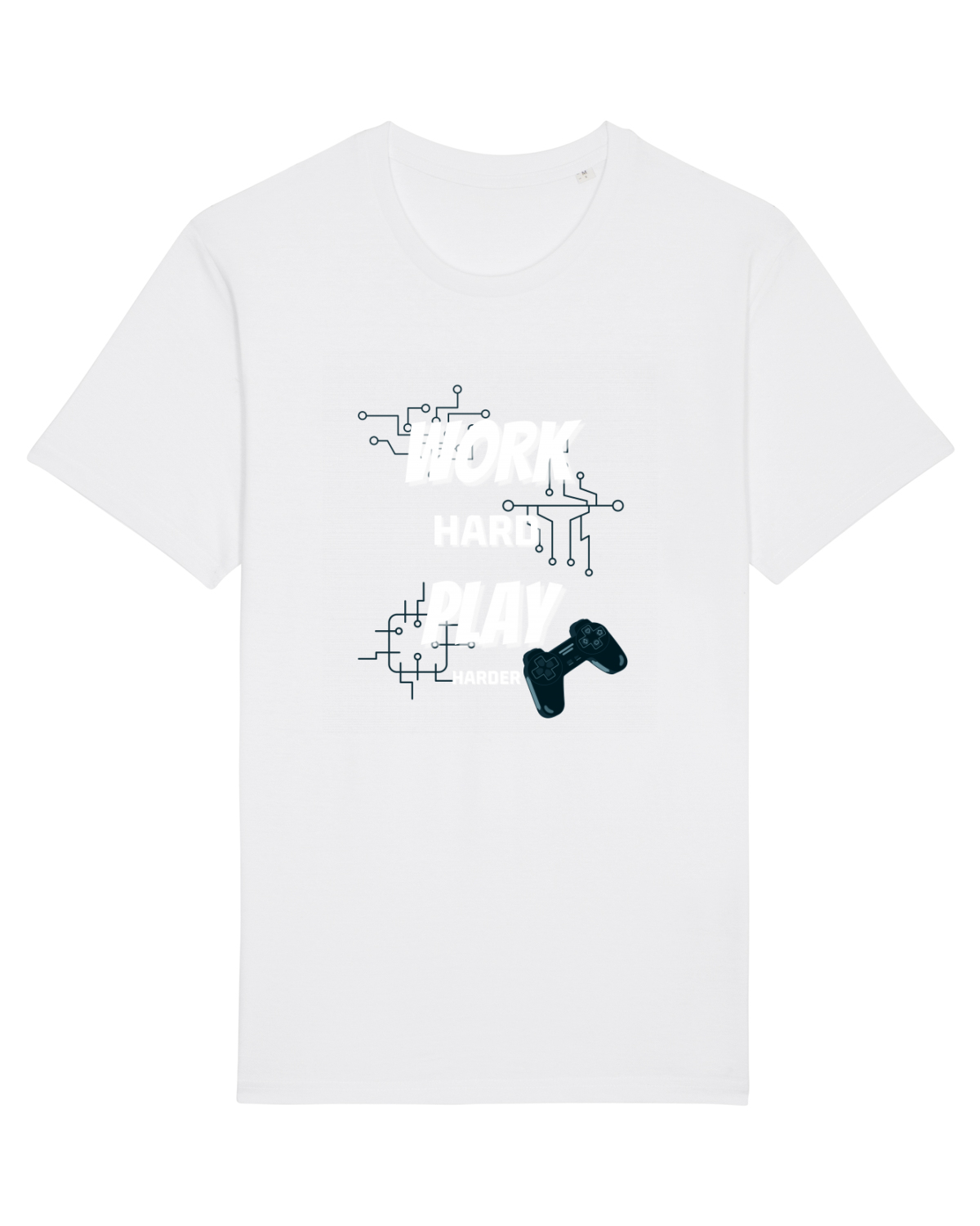Tricou mânecă scurtă Unisex Rocker White