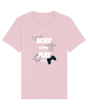 Work Hard Play Harder Cotton Pink